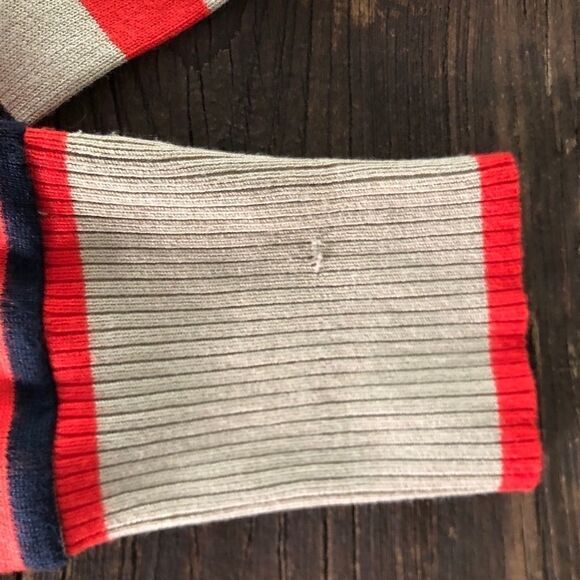 Cache V Neck Stripe Button Up Cardigan Sweater - Picture 9 of 12